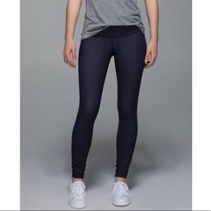 Lululemon Wunder Under pants Denim Luon Naval Blue